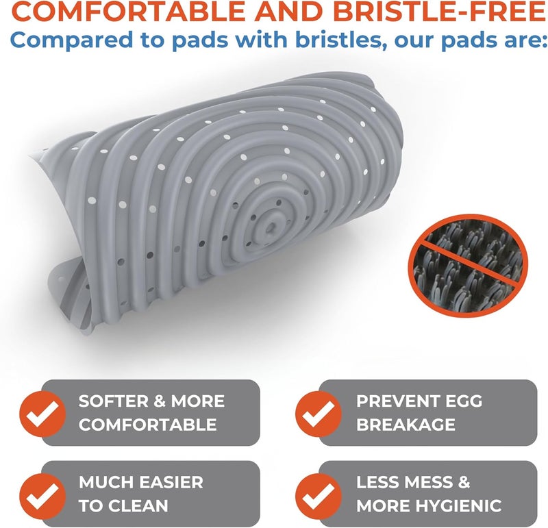 Lil'Clucker Washable Chicken Nesting Pads for Laying Eggs Nesting Pads for Chicken Coop Nesting Chickens Durable Chicken Bedding for Coop, Poultry Nest Box Pads for Chickens (Gray, 4-Pack) - Image 5